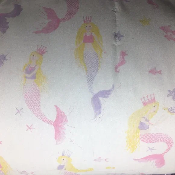 5pc Cynthia Rowley Mermaid FULL QUEEN Comforter Pillow Set Ocean Turtle Seahorse